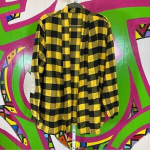 Plaid Flannel Open Front Shacket. Similar to a size L/XL. Excellent condition!